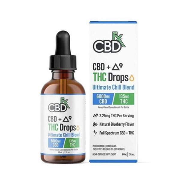 Drops Ultimate Chill Blend Delta 9 - CBD Oil Tincture by CBDfx 6000MG