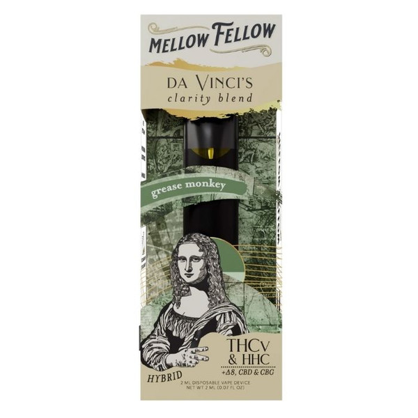 Mellow Fellow THCV - HHC - CBG - CBD - Delta 8 Disposable Vape Da Vinci's Clarity