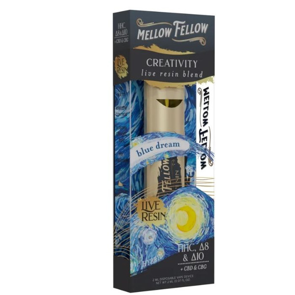 Mellow Fellow HHC - Delta 8 - 10 - CBG - CBD Disposable Vape Creativity Live Resin