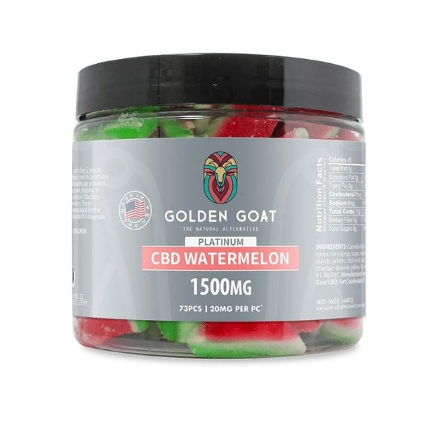 Golden Goat CBD Gummies Platinum Watermelon Slices.