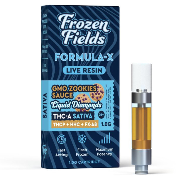 Frozen Fields THCA - THC-P - HHC - Delta 8 THC Cartridge 1G Frozen Fields THCA - THC-P - HHC - Delta 8 THC Cartridge 1G