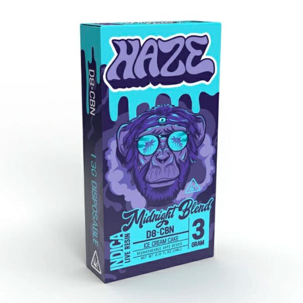 HAZE Midnight Blend Delta 8 - CBN Disposable 3G HAZE Midnight Blend Delta 8 - CBN Disposable 3G