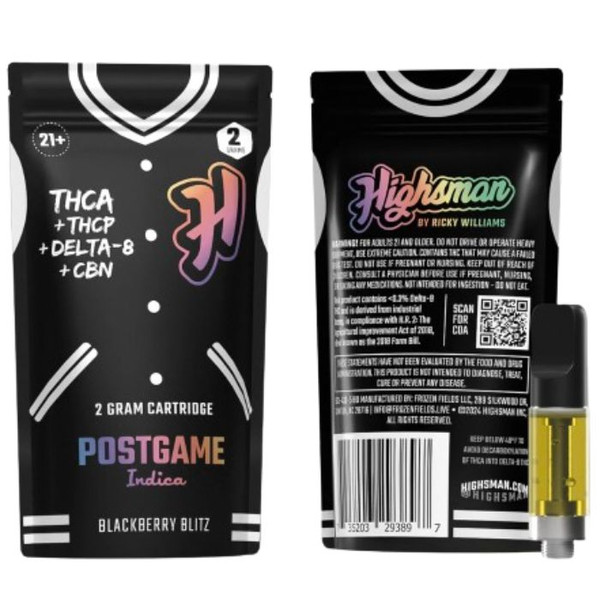 Highsman Postgame THC-A Cartridge 4G