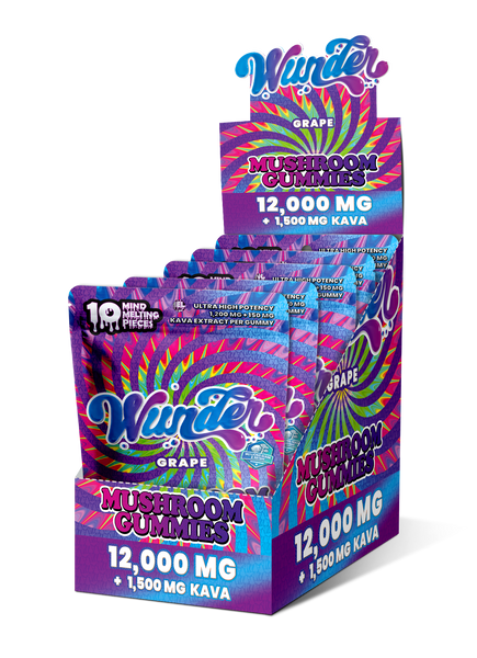 Wunder Shelf Pack High Potency Entheogenic + 150mg Kava Mushroom Gummies