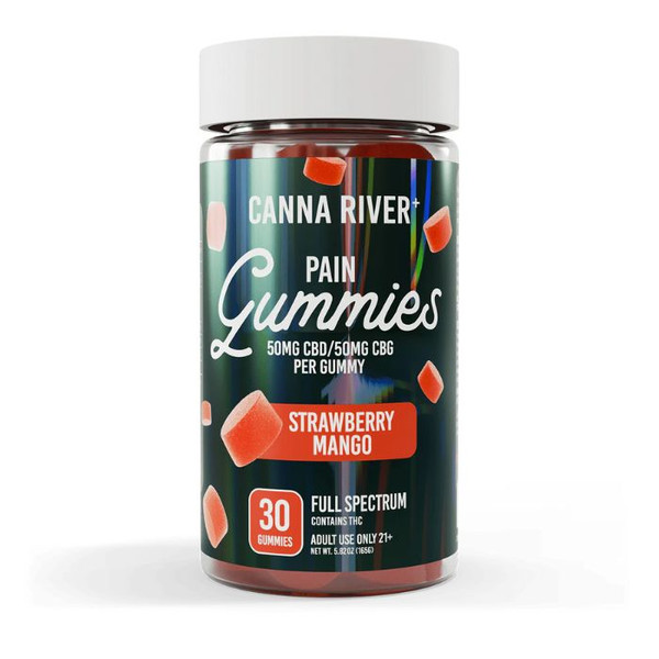 Canna River Full Spectrum CBD Pain Gummies Strawberry Mango Canna River Full Spectrum CBD Pain Gummies Strawberry Mango