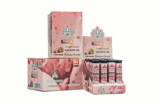 Green Diamond THC-A Prerolls 1g Gelato 45