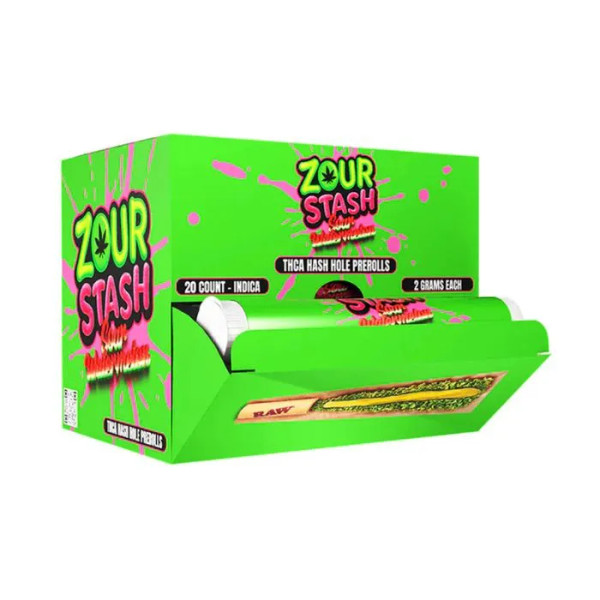 Sour Watermelon by Zour Stash THC-A Pre Rolls Hash Hole 2G Sour Watermelon by Zour Stash THC-A Pre Rolls Hash Hole 2G