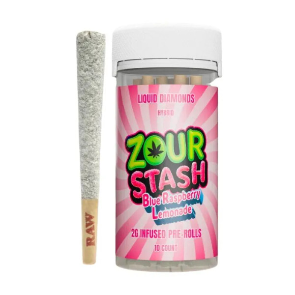 Zour Stash Liquid Diamond THC-A Pre Rolls 2G Zour Stash Liquid Diamond THC-A Pre Rolls 2G