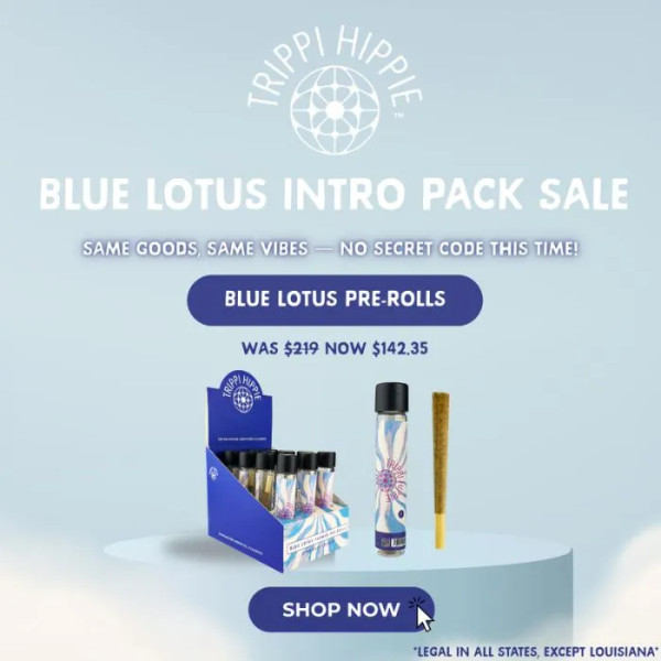 TRIPPI HIPPIE Blue Lotus Pre Rolls Intro Pack TRIPPI HIPPIE Blue Lotus Pre Rolls Intro Pack