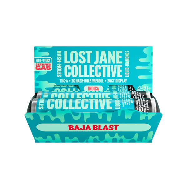 Lost Jane THC-A Hash Holes 20ct Display Baja Blast Lost Jane THC-A Hash Holes 20ct Display Baja Blast