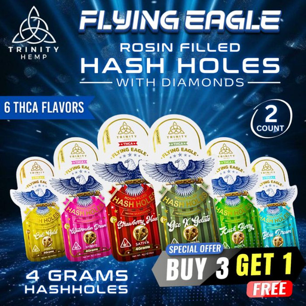 Flying Eagle Rosin THC-A Hash Holes Intro Pack