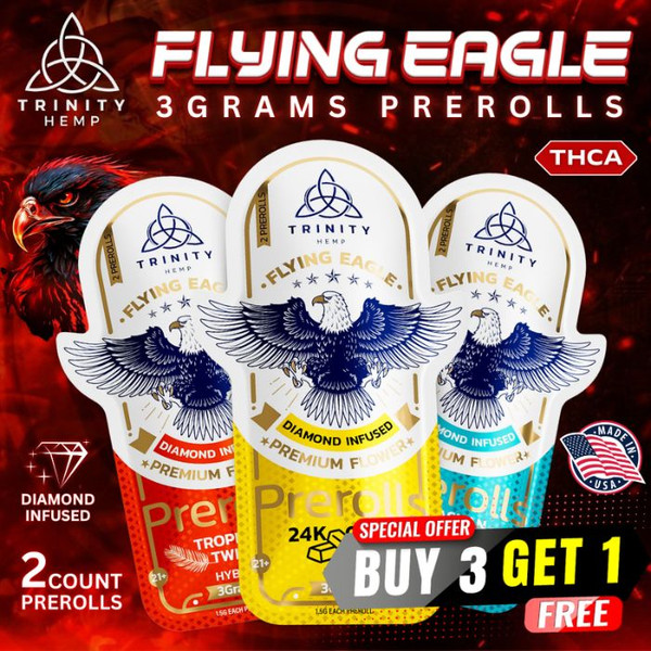Trinity Hemp Flying Eagle Diamond Infused THC-A Intro Pack