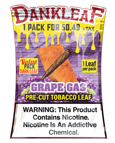 Grape Gas Dankleaf 1pk Pre-Cut Tobacco Leaf