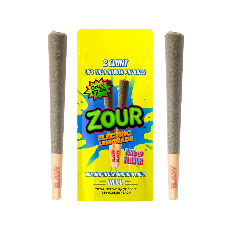 Zour Stash THCA Infused Prerolls 3G - Pre-priced
