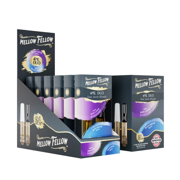 Mellow Fellow Live Resin Duos Vape Cartridges 4ml