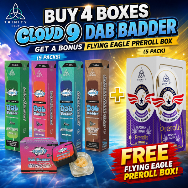 Trinity Cloud 9 Dab Badder + Infused THCP Prerolls Intro Pack