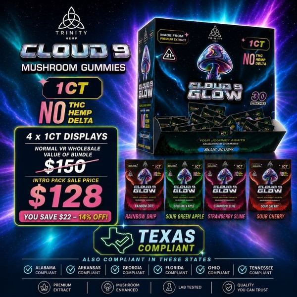 Cloud 9 Glow Mushroom Gummy Intro Pack