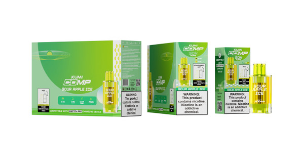 Sour Apple Ice Kumi Comp Vape Pod