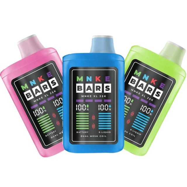 mnke bar vape Bars XL 25K Disposable Flavor:Peach Pineapple Ice BlackFriday2019 Travel-Friendly Vapes: Top 3