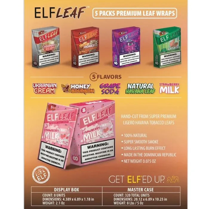ELF Leaf Organic Blunt Wrap | Vaperanger Wholesale