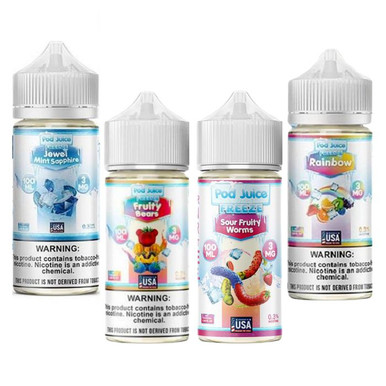 Freeze Dried Candy Gummy Worms Sour Fruity Worms Freeze – POD Juice 100mL