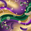 Mardi Gras Silk Flow Pen Blank – Premium Turning Blank (MARDI GRAS 4)