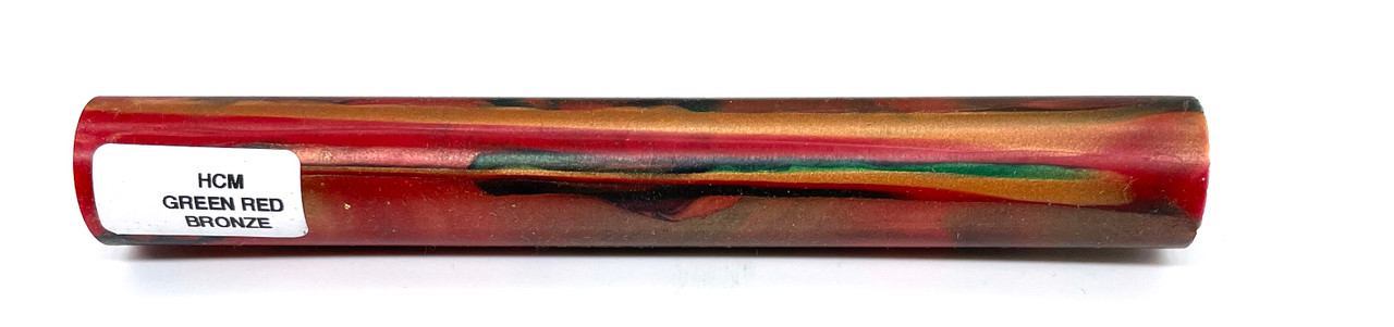 Hobby-Cast Green Red Bronze  Acrylic Pen Blank