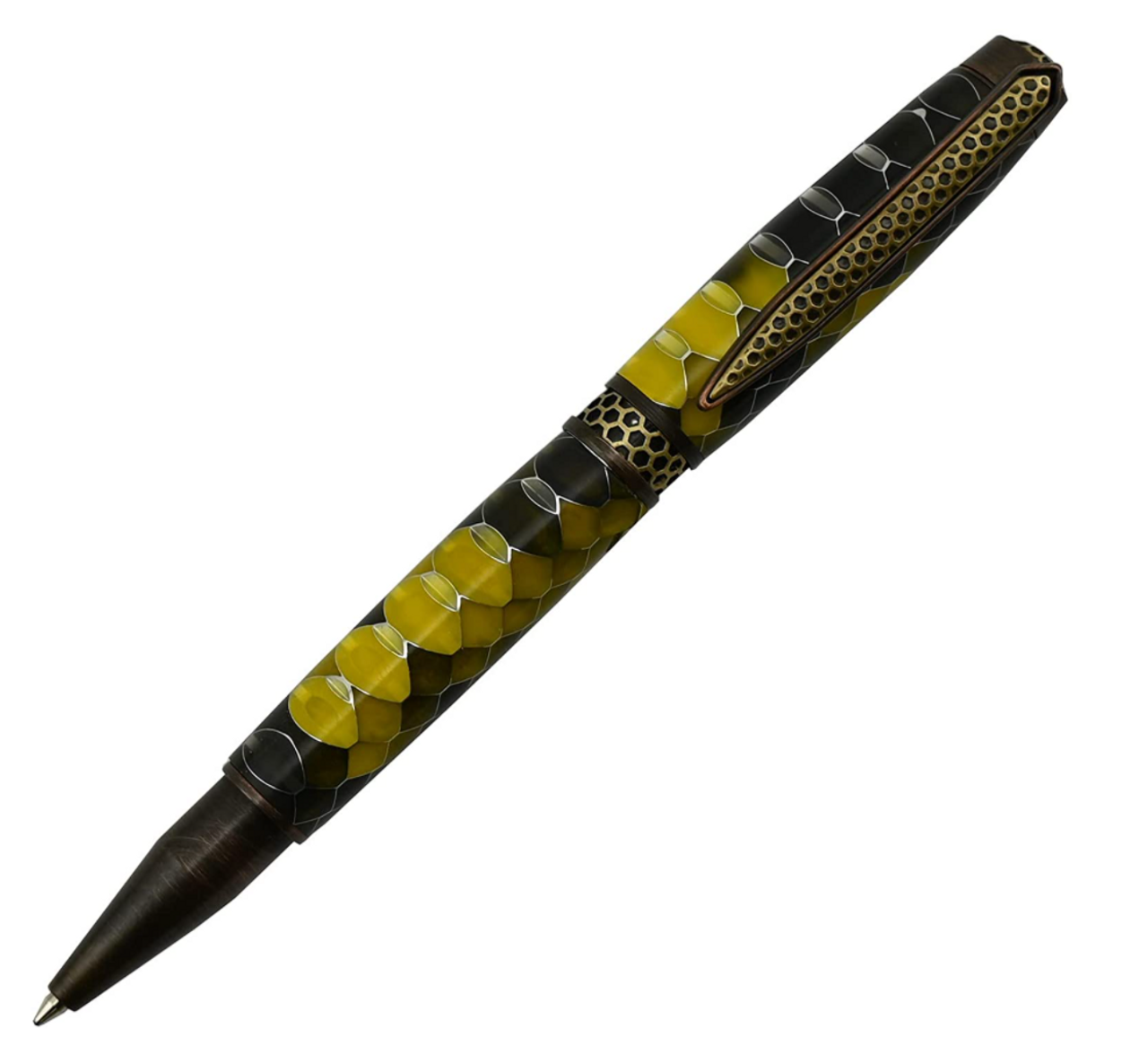 Pen Honeycomb Yellow Acrylic