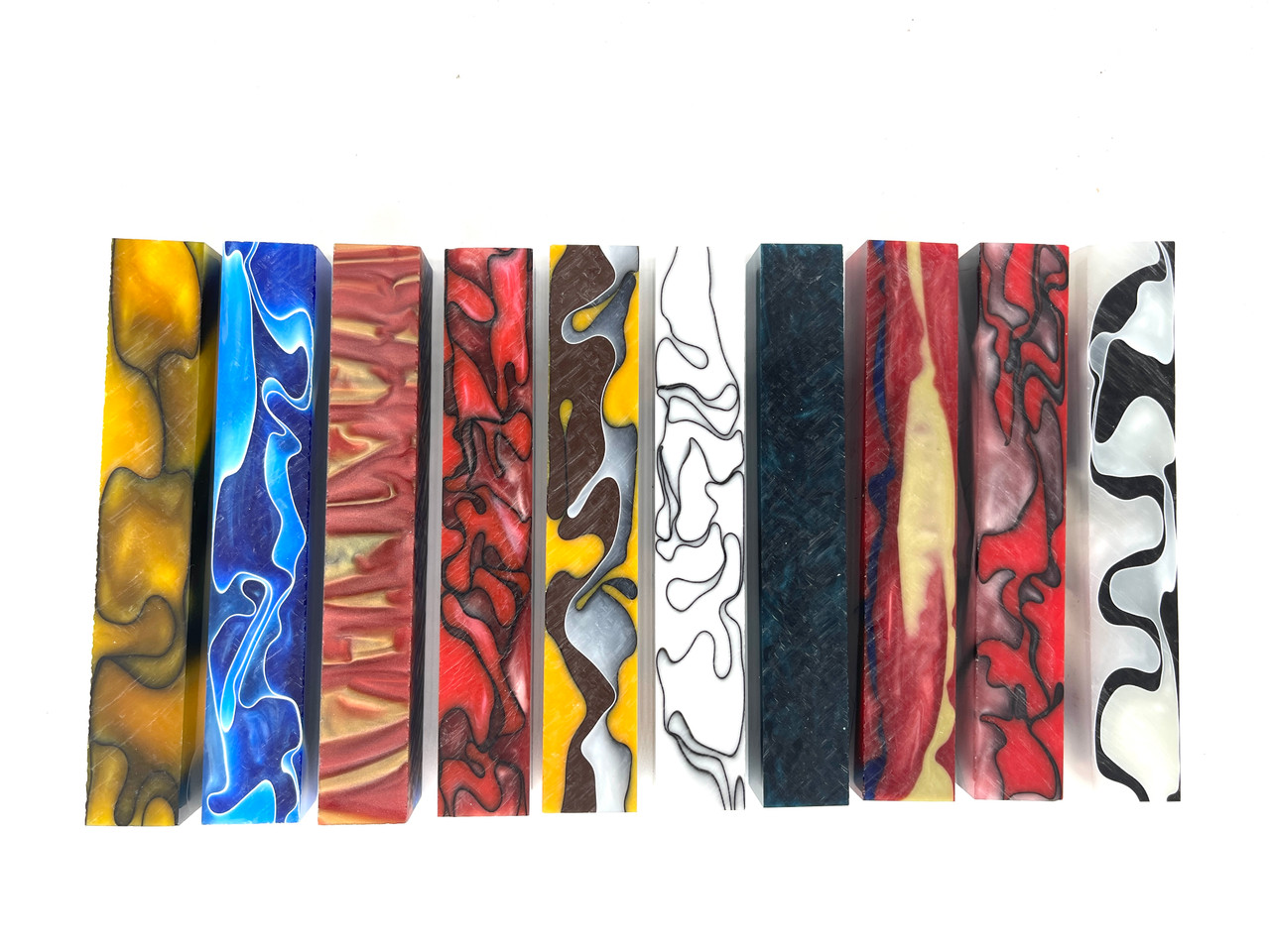 10 pack Assorted Acrylic Pen Blanks - Pen Kit Mall