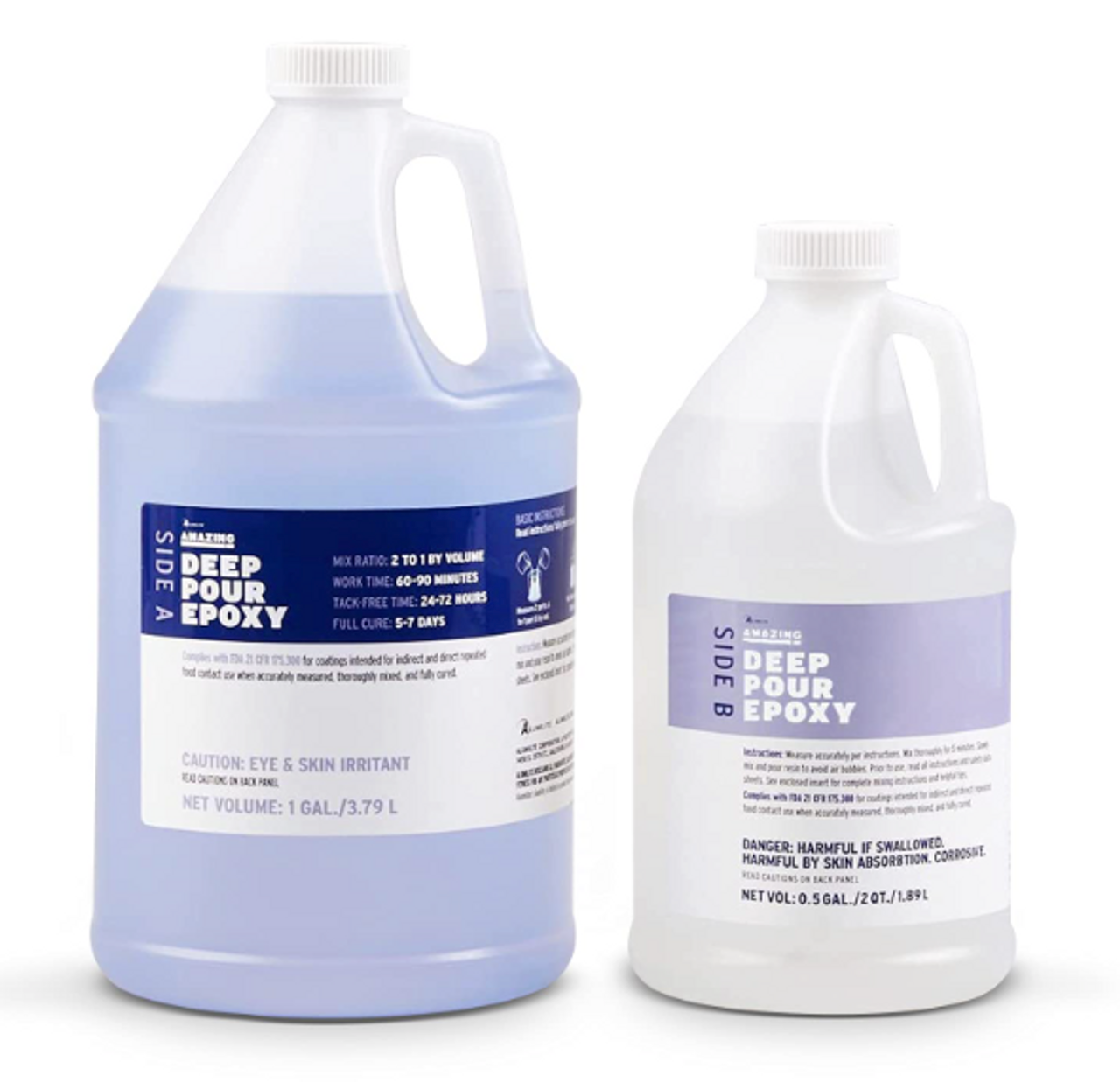 Epoxy Resin 2 Gallon Kit (1 gallon Part A + 1 gallon Part B)