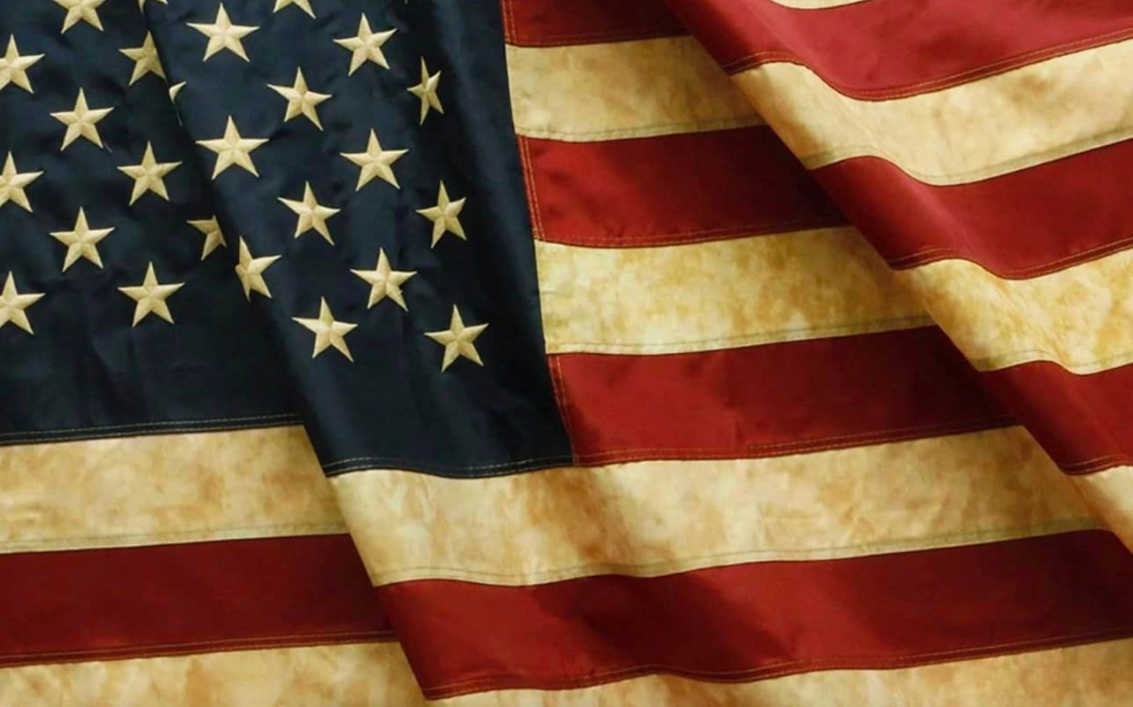 USA  RUSTIC FLAG PEN BLANK