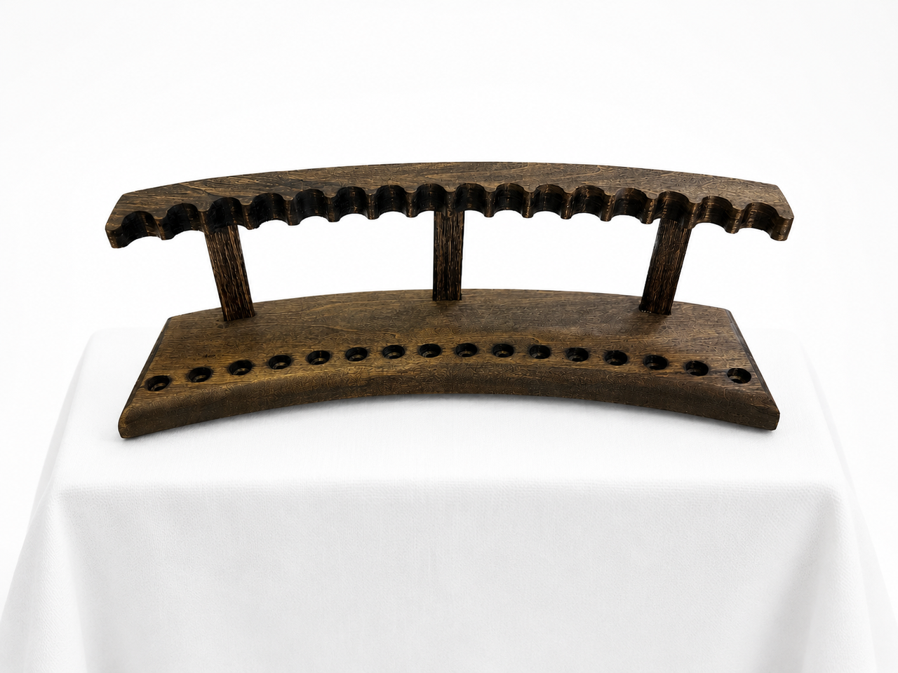PKM Pen Stands 6, 12, 16 Slots: LASER ENGRAVING & STAINING AVAILABLE
