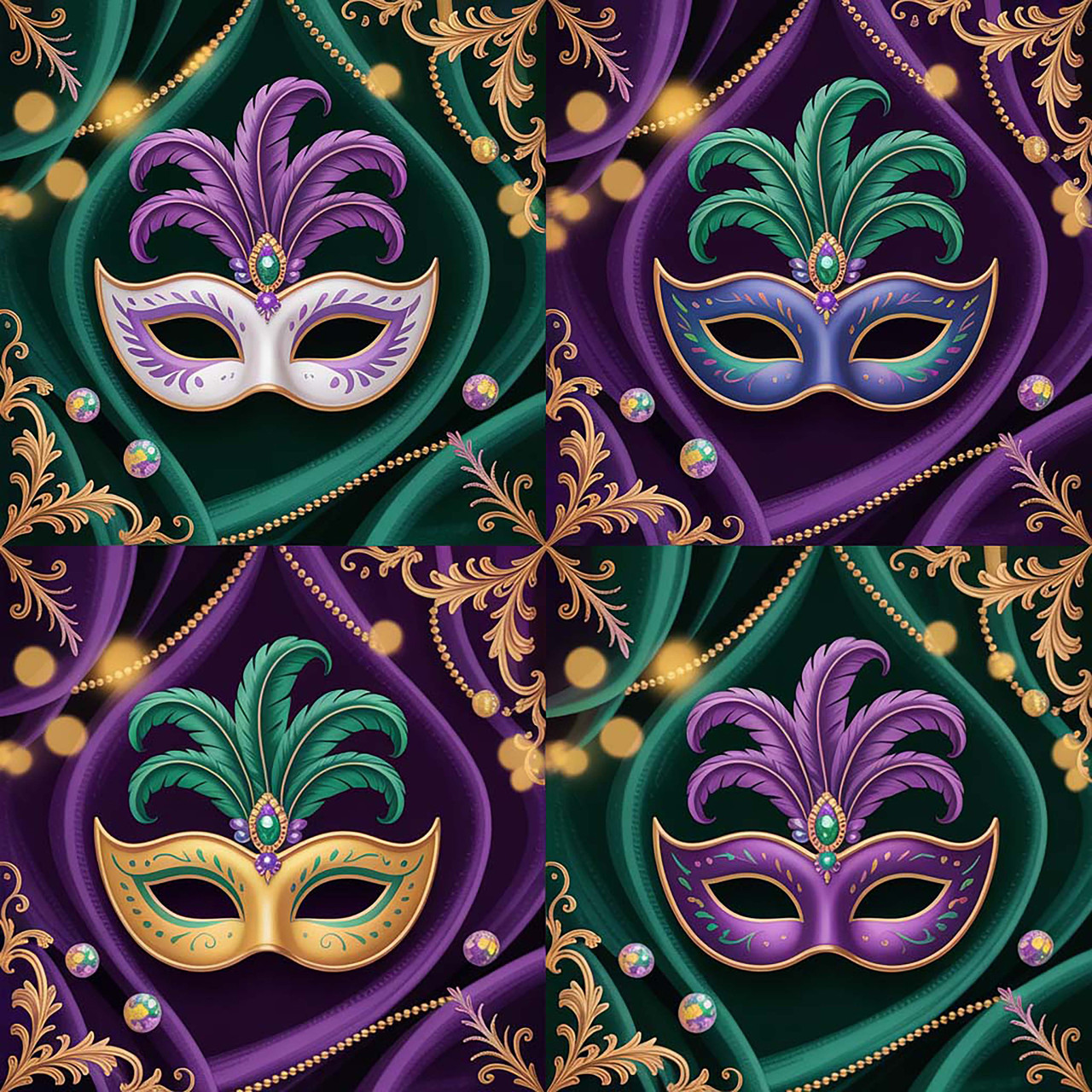 Mardi Gras Masquerade Pen Blank – Premium Turning Blank (MARDI GRAS 1)