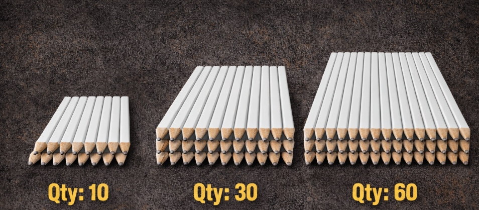 Hard Lead Carpenter Pencils Bulk Wooden Lumber Pencils | Construction & Woodworking Marking Pencil / BUY BULK DISCOUNTS APPLIED AT CHECKOUT