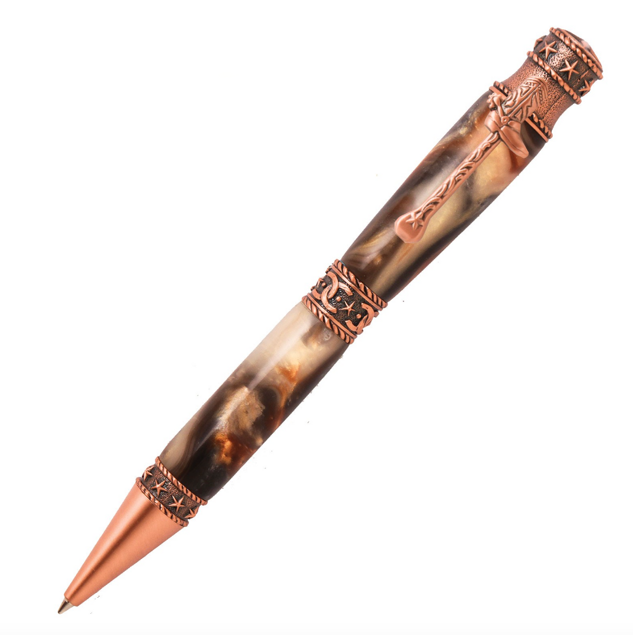 PKWESTAC Cowboy Antique Copper Twist Pen Kit