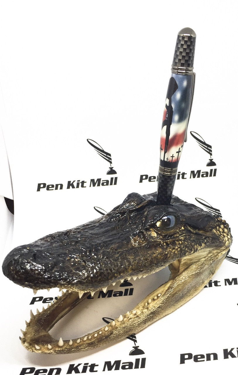 GENUINE ALLIGATOR HEAD PEN DISPLAY