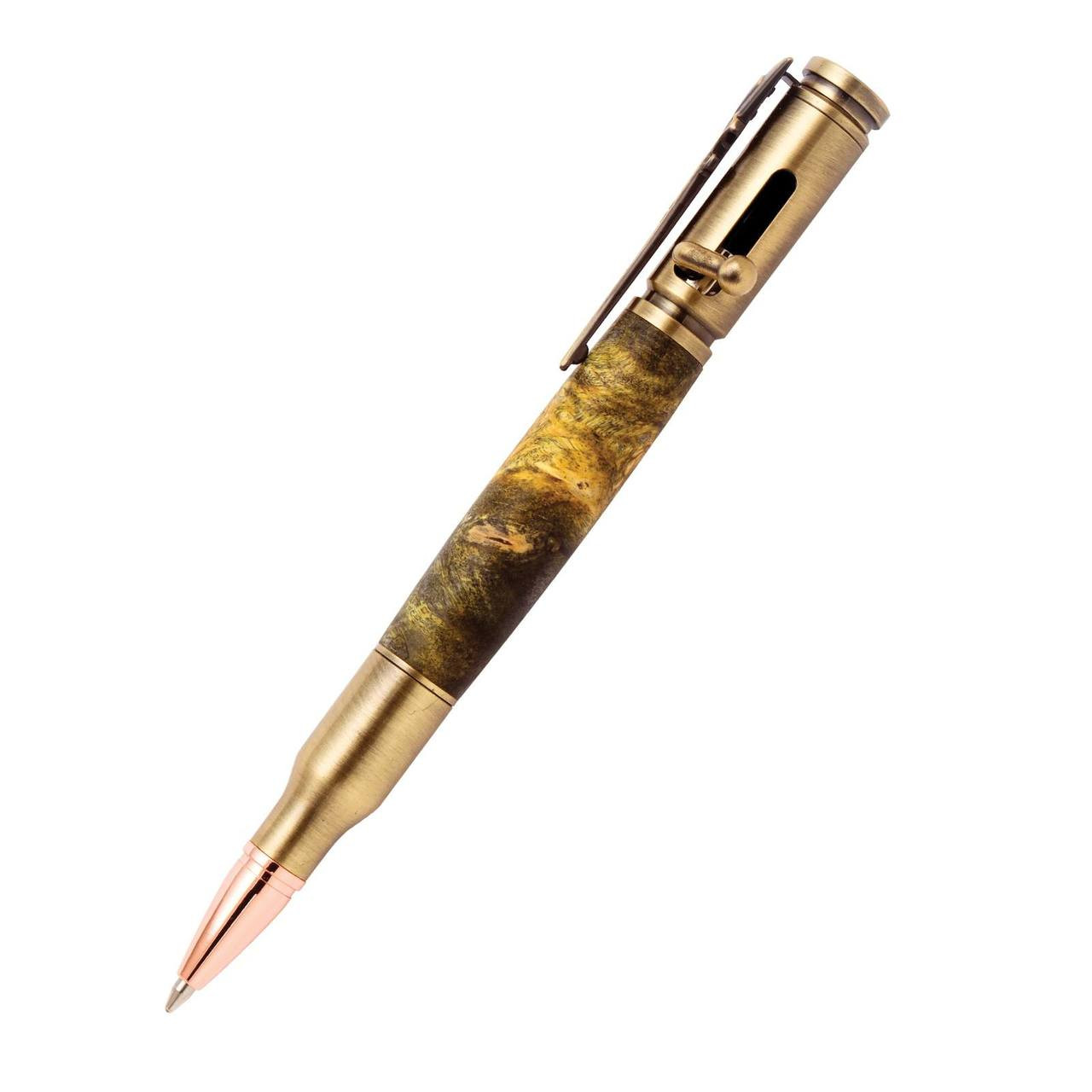 PKCP8040 30 Caliber Bolt Action Bullet Cartridge Pen Kit ANTIQUE BRASS