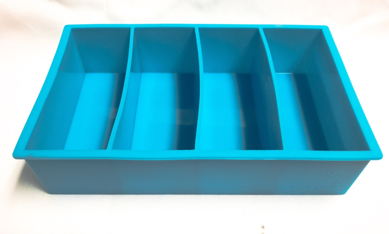 Blue Silicone BLANK CASTING Mold 2x2x5   4 Cavity