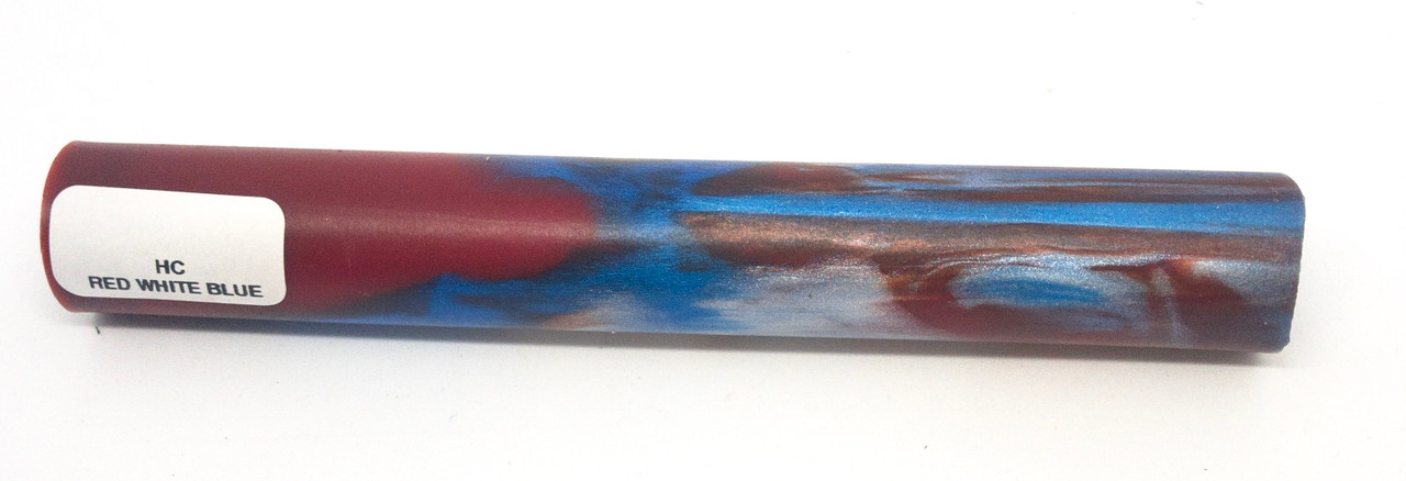 Hobby-Cast Red-White-Blue Acrylic Pen Blank