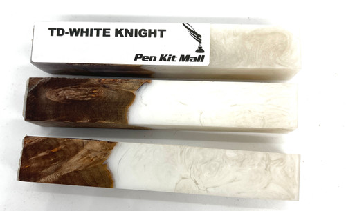 Turning a Dream Hybrid Pen Blanks  "WHITE KNIGHT"