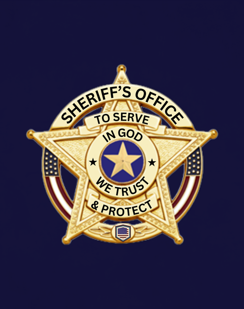 NEW PKM Sheriff's Badge Blue Background Pen Blank