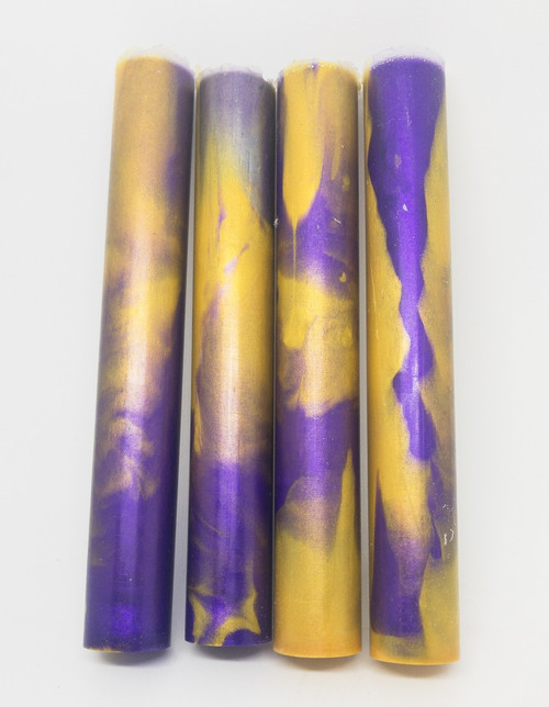 Hobby-Cast Gold and Purple Acrylic Pen Blank