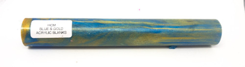 Hobby-Cast BLUE & GOLD Acrylic Pen Blank