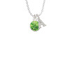 10mm Lime Green Crystal Drop Crystal Initial - Sophia Necklace