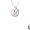 Domed Ballet Dance Instructor Crystal Initial - Sophia Necklace
