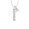 Be Strong and Courageous Bar Crystal Initial - Sophia Necklace