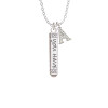 Live the Life You Have Imagined Bar Crystal Initial - Sophia Necklace