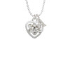 Small Celtic Heart Knot Crystal Initial - Sophia Necklace