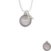 Stainless Steel Breathe on Flange Crystal Initial - Sophia Necklace