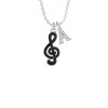 Black Clef Crystal Initial - Sophia Necklace
